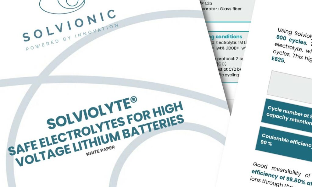 White paper Solvionic electrolytes